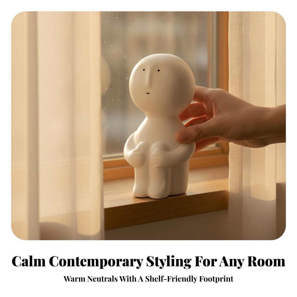 Nordic Resin Figurine Minimalist Cartoon Playful Tabletop Ornament