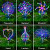8PCS LED Solar Firework Lamp Outdoor Garden Decor Pathway Fairy Lights Waterproof Christmas Yard Balcony Patio Lawn Solar Light