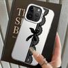 Back Phone Cover Case for iPhone 17 Pro Max XS 16 12 15 Plus 13 Pro 11 14 XR Air Retro Black Lace