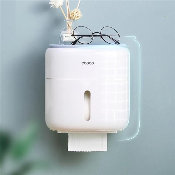 Wall Mounted Waterproof Toilet Paper Holder Shelf Multifunctional Storage Box for Toilet Paper Bathroom Toilet Accessories