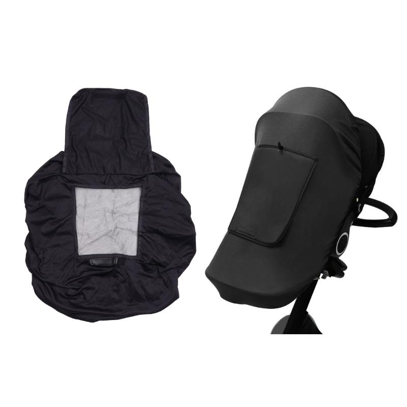 Baby Stroller Sun-Protection Cover UPF50+ UV Pram Sunshade Cover Elastic Stretchy Pushchair Sun Parasol Rainproof Cover