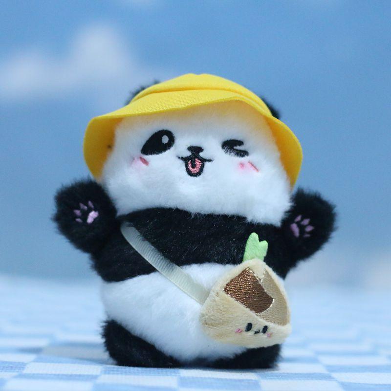 

Plush Pink Sweet Panda Keychain Toy Fluffy Backpack Pendant For Accessories Adorable жёлтый