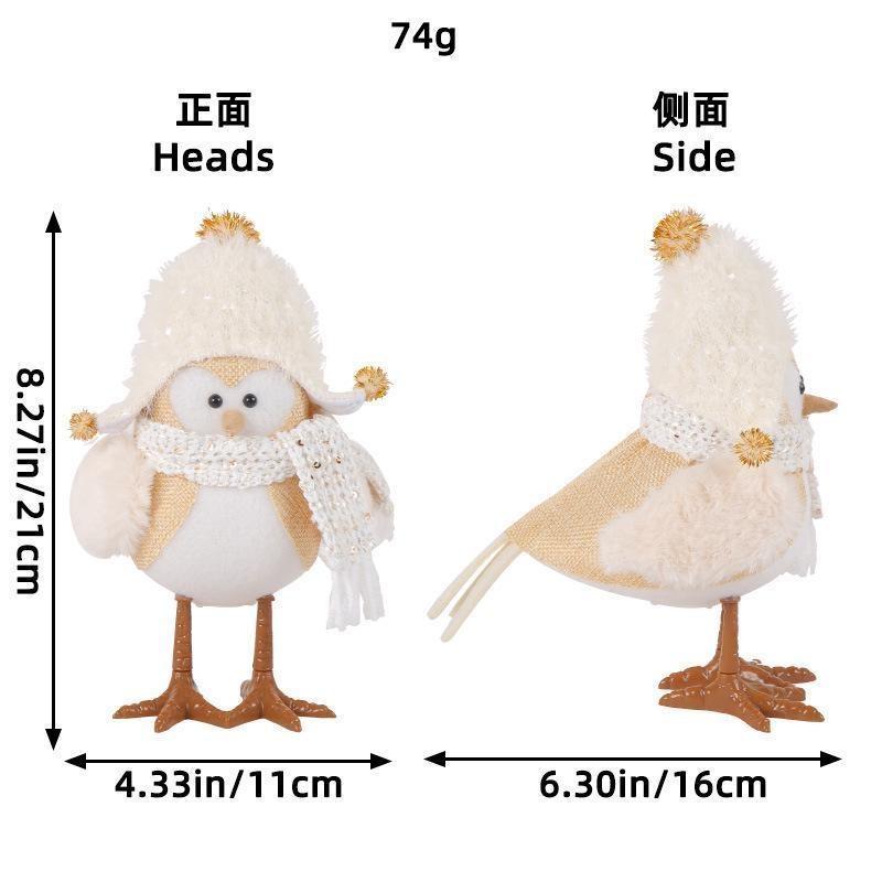 

Милый пингвин Рождественский светящийся пингвин Птицы Креативный рождественский подарок Маленькое животное Украшения для стола white round cap