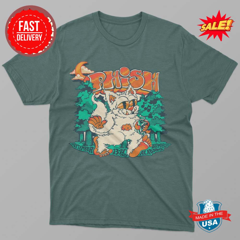 Phish Бирмингем Алабама 2025 В Amphitheater 13 и 14 сентября 2025 Футболка L