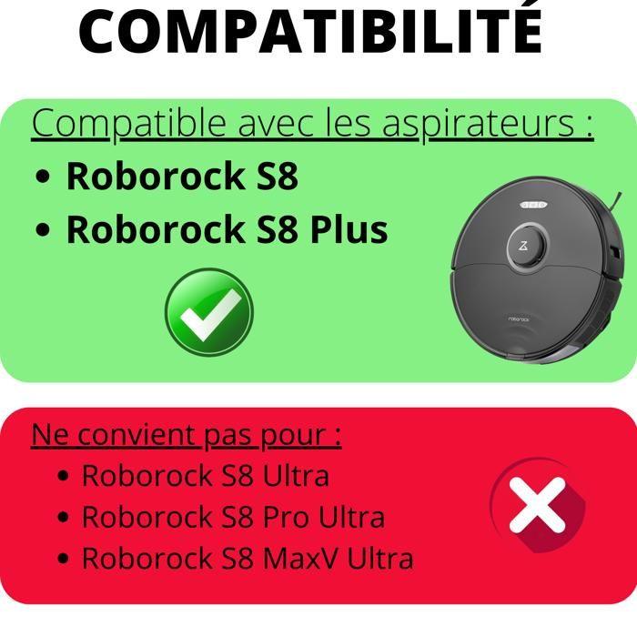 Accessory Pack for Roborock S8/Roborock S8 Plus - Filter/Mop/Side Brush/Extractor Roller Phonillico®