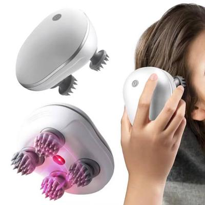 Waterproof Mini Electric Head Massager with Red Light Therapy - Scalp Relaxation and Kneading Device