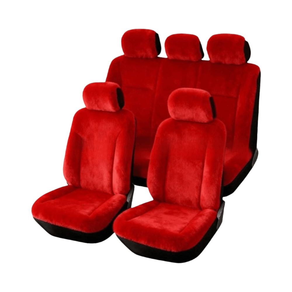 Solid‑color Winter Car Seat Cover Plush