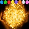 Aogist 100 Stück Weiße Ballonlichter, Lange Standby-Zeit Wasserdichtes Mini-Licht, Batteriebetrieben, Runde LED-Kugel Lampe für Latexballon Papierlaterne Party