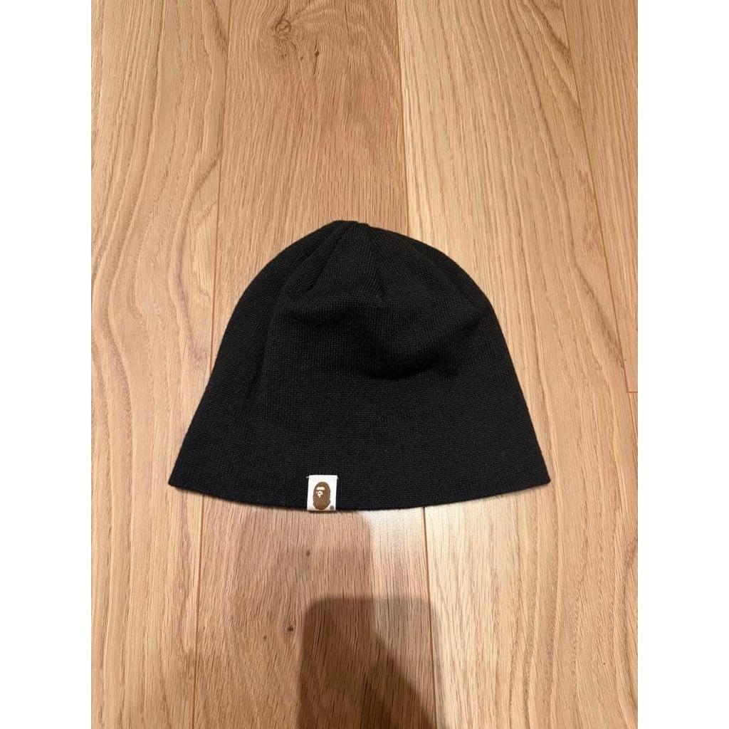 Used A BATHING APE Beanie Crystal Black