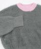 miette Mix Shaggy Volume Sleeve Knit RCXX0789 Free Size Red Women's