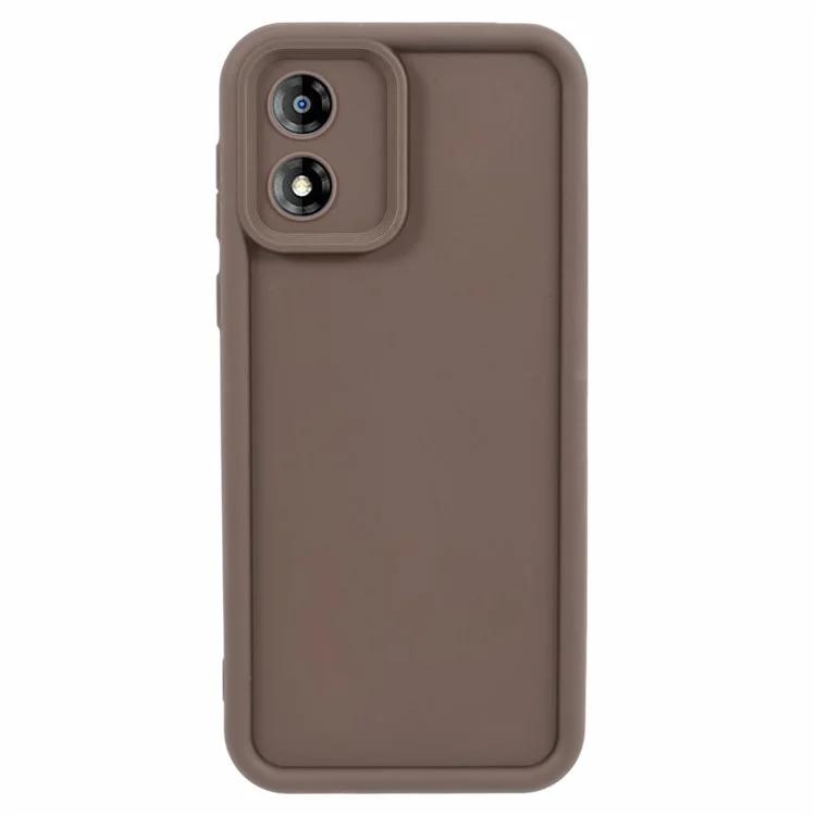 

Для Motorola Moto E13 4G противоударный чехол оптовая продажа TPU чехол для телефона утолщенный протектор телефона - коричневый