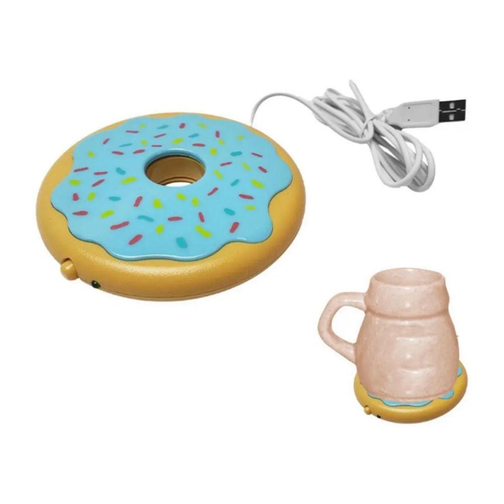 Niedliche USB Isolierte Thermostatische Matte Exquisite Süße Donut Warme Tassenmatte Teetassenuntersetzer Desktop