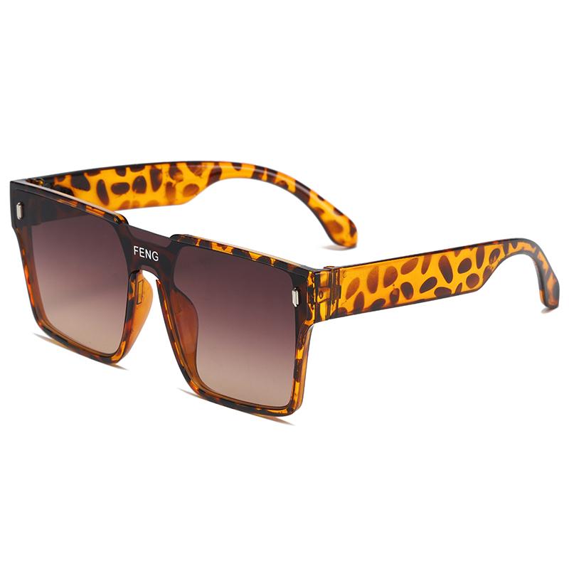 Vintage Square Sunglasses Woman Big Frame Mirror Solid Color Sun Glasses Summer Traveling Shades UV400 Feminino