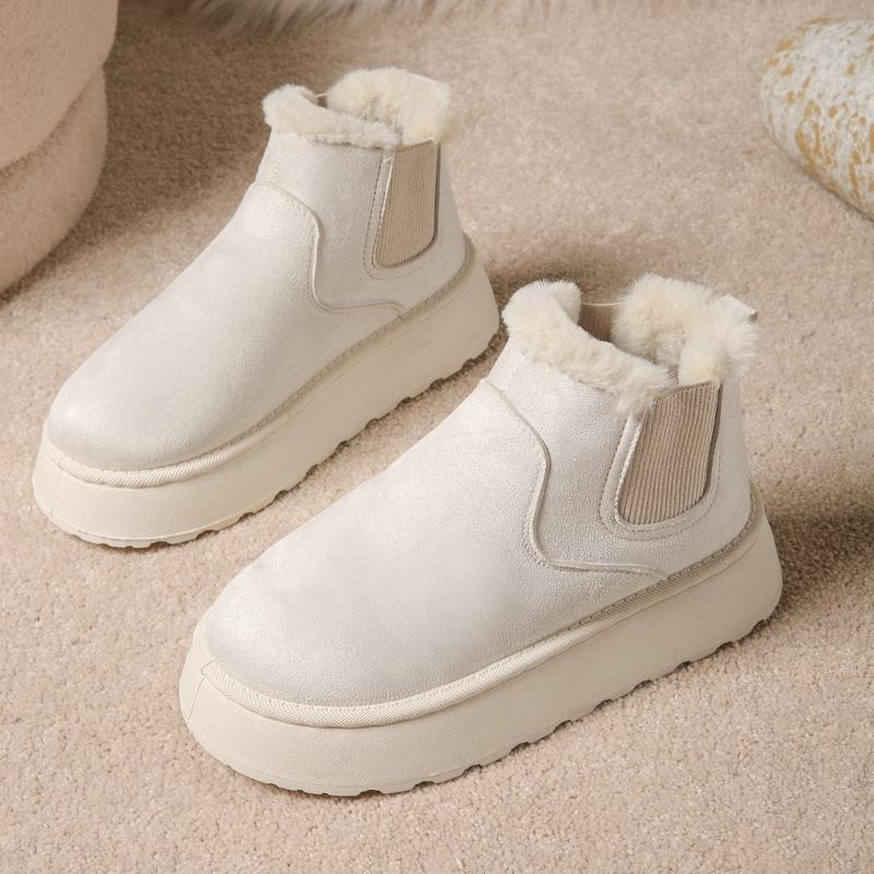 Winter New Arrivals Plus Size 36-44 Thick-Soled Anti-Slip Snow Boots for Women with Fleece Lining and Thickened Cotton Lining