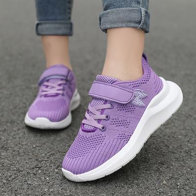 Cute Girls Casual Shoes Lightweight Mesh Running Sneakers Student Kids Flat Comfortable Walking Footwear Non Slip
