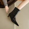 Fashion 2024 New Autumn Women Boots Shoes for Women Pointed Toe Ankle Boots Elegant Black Modern Cowboy Boots for Women