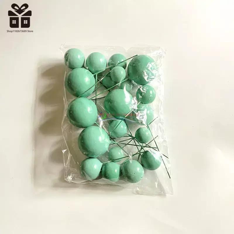 20PCS Cake Topper Ball Set 2cm-4cm Spheres DIY Birthday Cake Decoration for Party Celebrate Wedding Glitter Balls