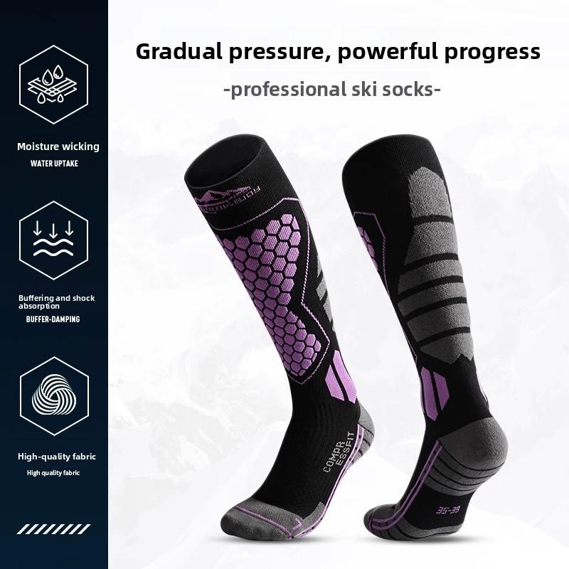 Men and Women Winter Warm Professional Riding Mountaineering Running Hiking Pressure Calf Socks
