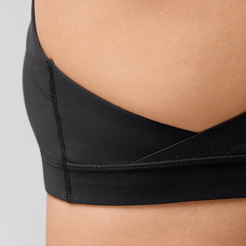 Saucony Solid U-Shaped Sports Bra Women underwear Black SC1230001DY-BK01