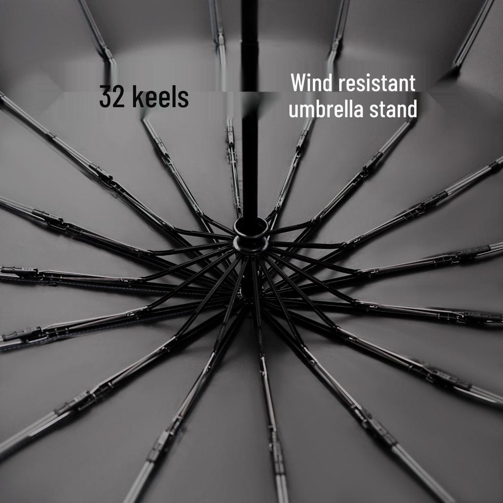Extra Großer Automatischer Winddichter Doppelrippen-Sonnenschirm für Herren - Duale Nutzung und Zwei-Personen-Kapazität
