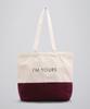 Needushop Two-Tone Shopper Canvas Bag (Wine)