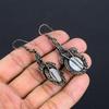 Rainbow Moonstone Earrings Gemstone Jewelry,  999 Copper Wire Wrapped Earrings, Handmade Beautiful Jewelry Earrings