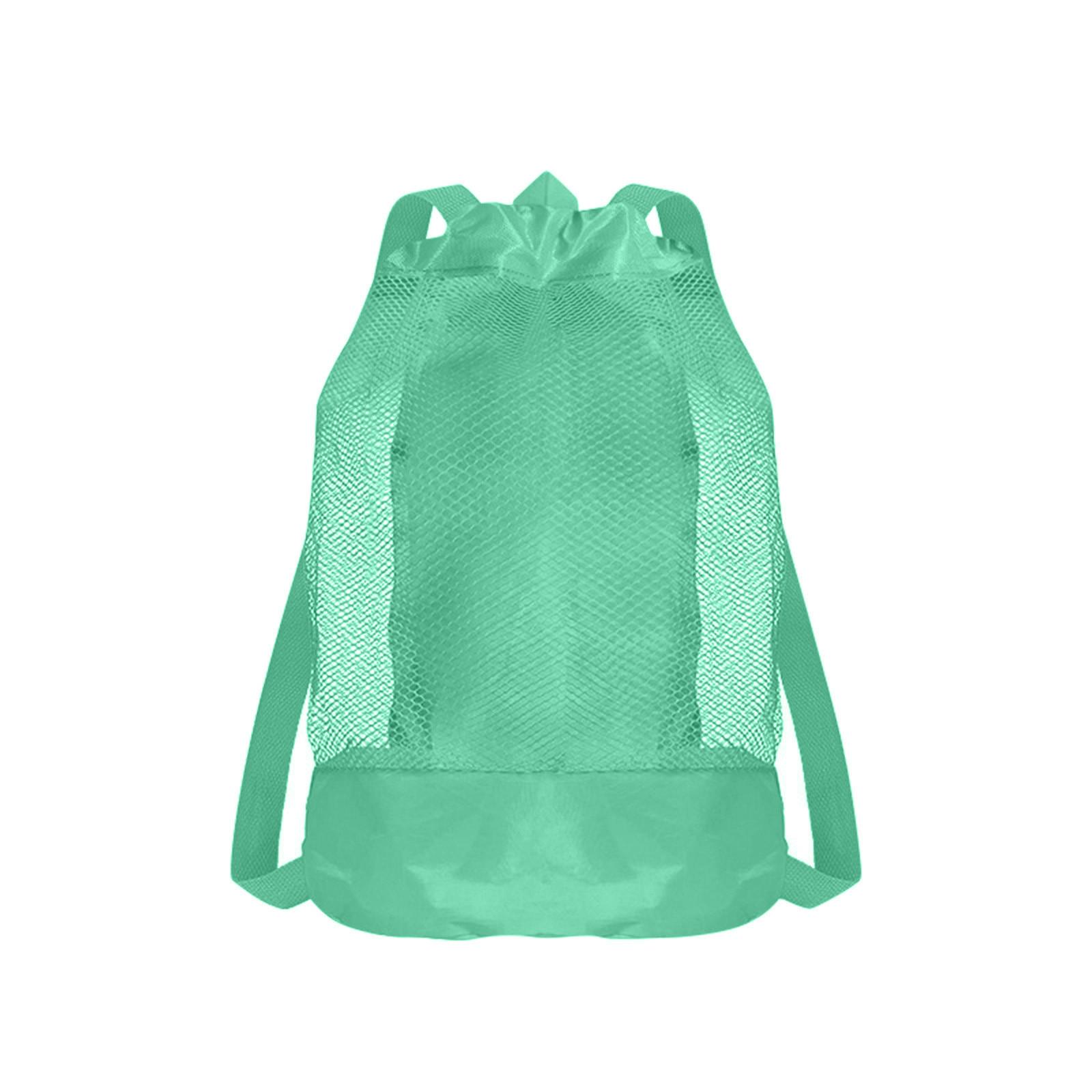 

Пляжная сумка, большая, прочная, для удаления песка, пляжный рюкзак с завязками, сумки для хранения игрушек и мячей, наборы для бассейна, пляжа, сбора ракушек, пляжные сумки для детей One Size зелёный