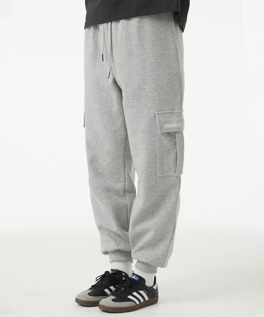 URBANAGE Cargo Jogger Sweatpants_Melange Grey