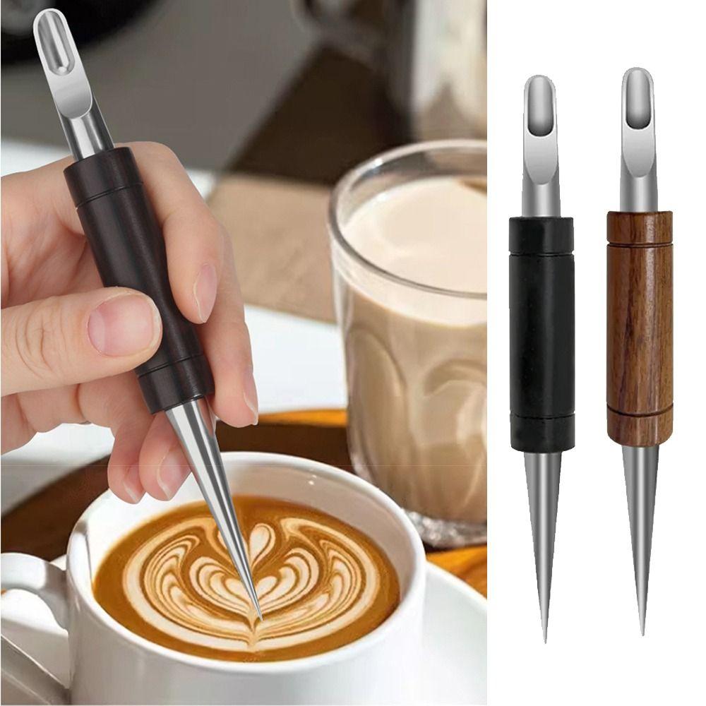 with Storage Box Latte Art Pen Stainless Steel Tip Coffee Drawing Pen  Latte Art Practice