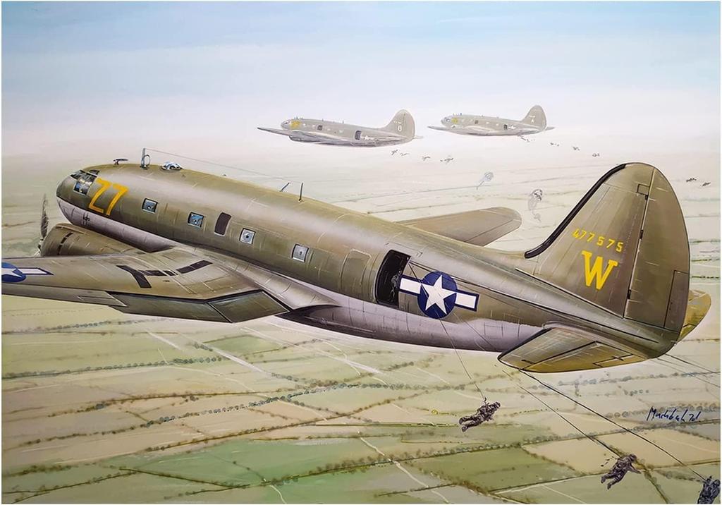 VALOM Curtiss Commando Transport Plane Operation Varsity 1945 Plastic Model CV72152 1/72 C-46D Twin-Engine