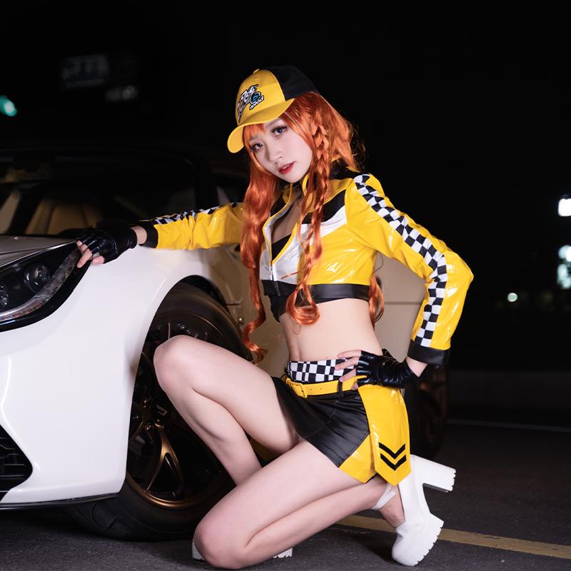 QQ Speed Kostým pro cosplay Závodní Sestřičky Oranžové pro ženy