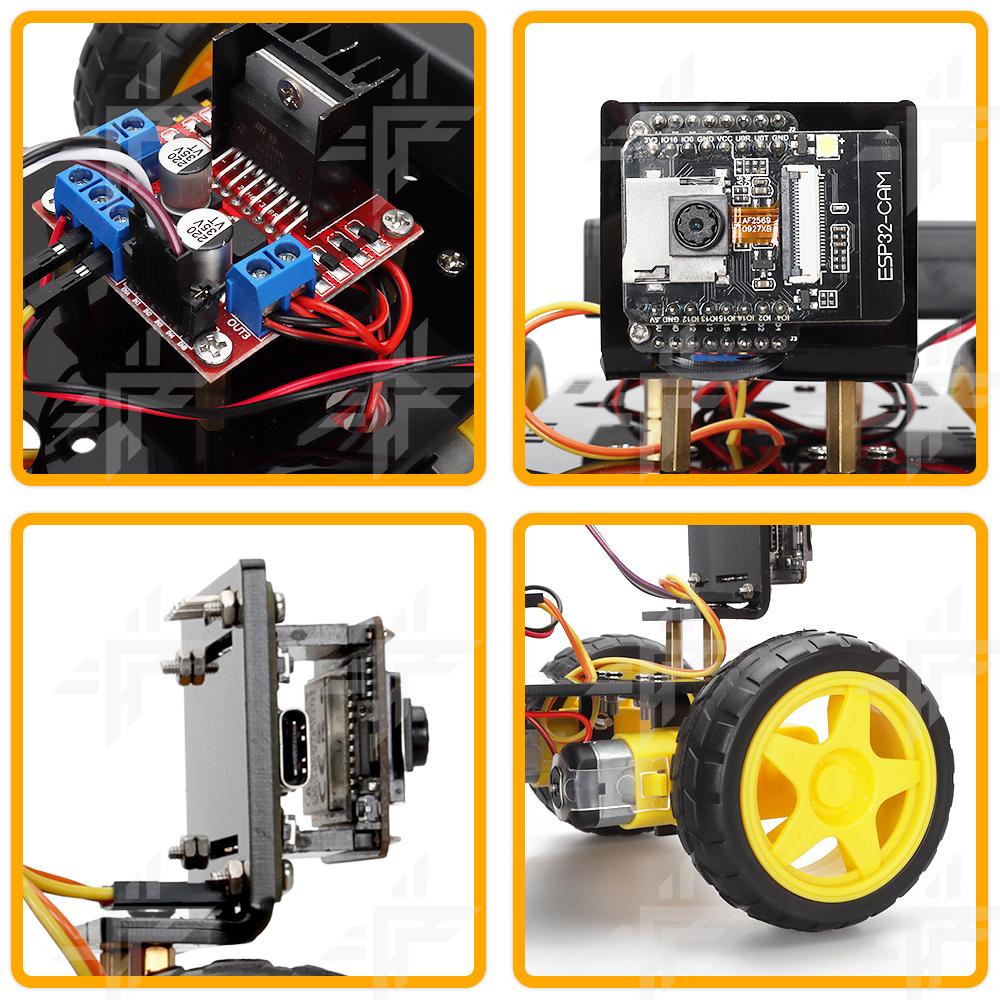 Tscinbuny Smart ESP32 Camera Robot Car Kit Programmable Robot Educational Kit Electronic Kits Robot for Arduino Programming