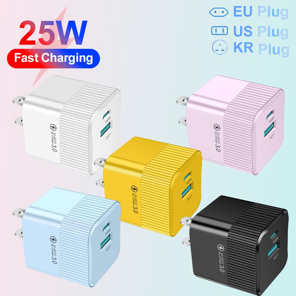 Macaron USB+PD Super Fast Charging Mobile Charger - EU, US, KR Compatible