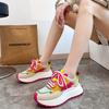 Dad's shoes women's  summer and autumn height increasing casual breathable thick sole color blocked travel versatile shoes