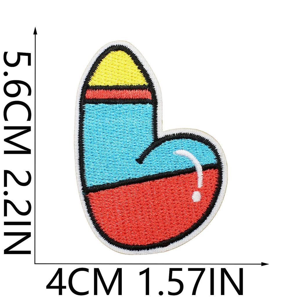 Animated Kitten Embroidery Cloth Sticker, Clothes Bag Decoration, Puppy Letter Computer Embroidery Label, English Letter Patch Sticker