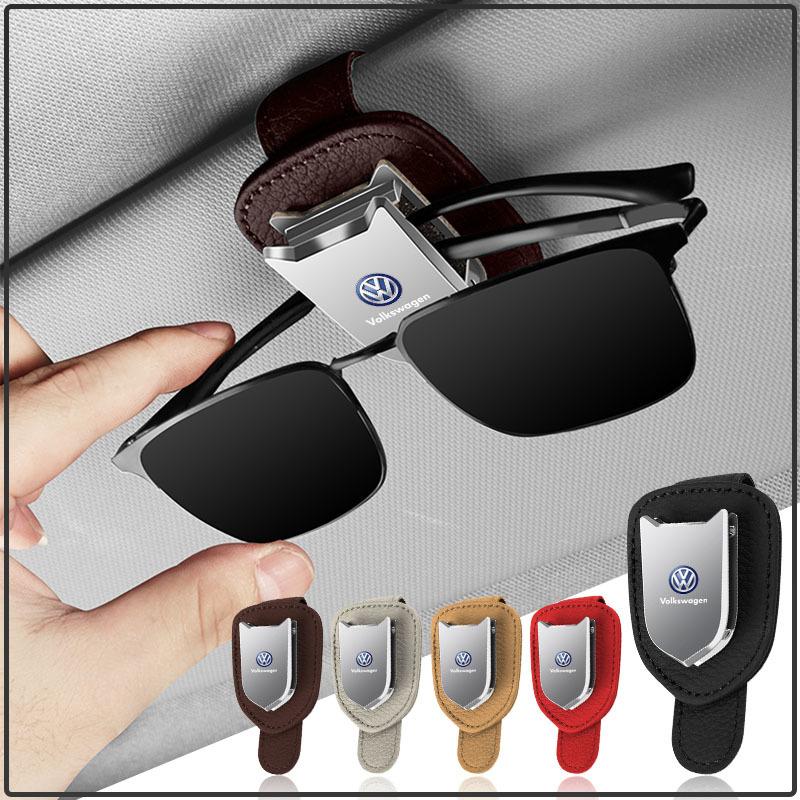 Car Sunglasses Protect Storage Cases Sun Visor Glasses Box For Volkswagen MK7 MK6 MK5 Ibiza Leon FR 2 Altea Aztec Golf-4 5 6 7 Passat