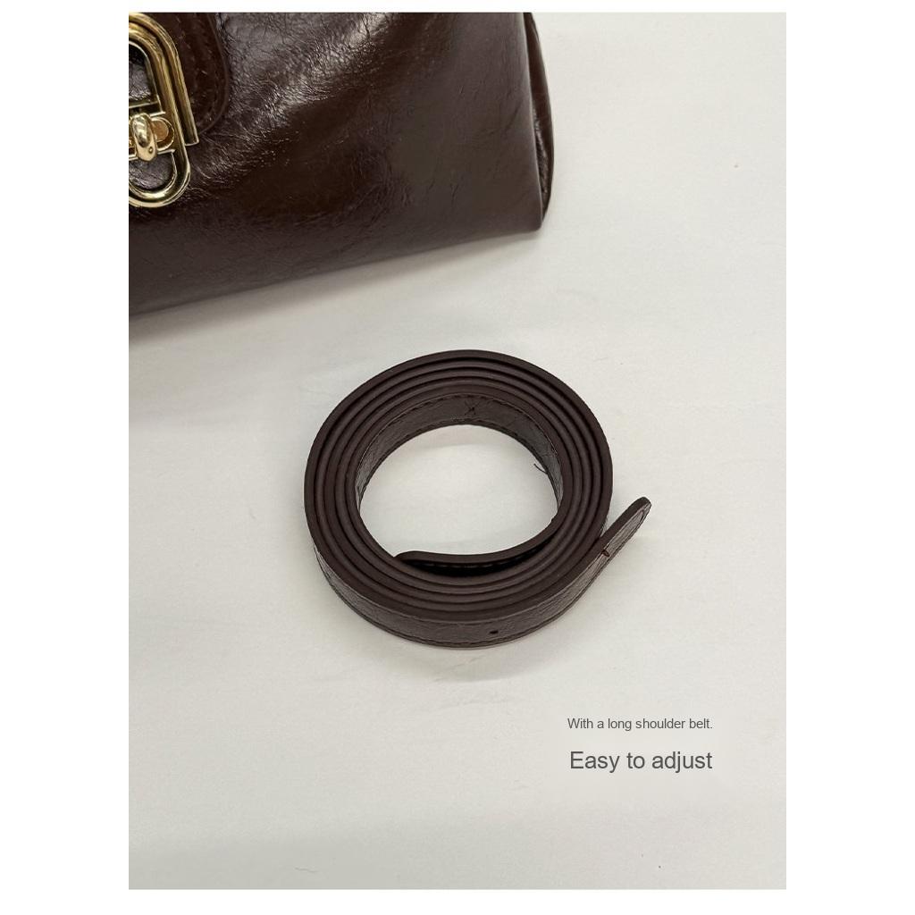 Crossbody Bag Women PU Vintage Lock Daily Commute