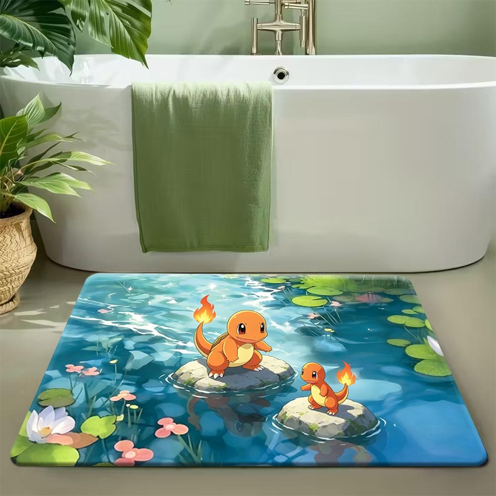 Enchanted Forest Fairy Creature Cute Cats Magical Sunlight Print Non-slip Absorbent Indoor Doormat Floor Rug 40x60cm