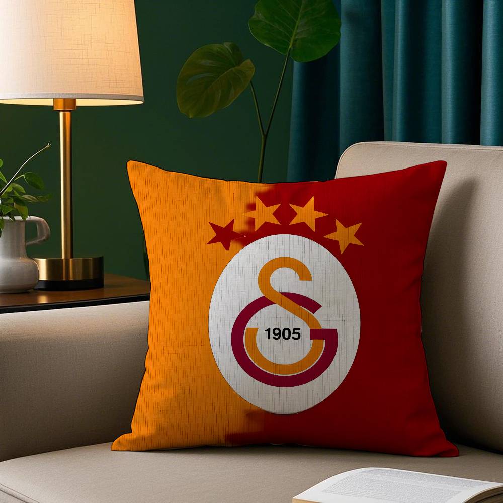 

G-GalatasarayS Sport Pillow Case Short Plush Print Cushion Cover Square Throw Pillow Covers Sofa Home Decor 12x12Inch