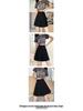 Women's Black High-Waist Wide-Leg Casual Shorts - Slim Fit, Anti-Exposure, Autumn Style, Small Size