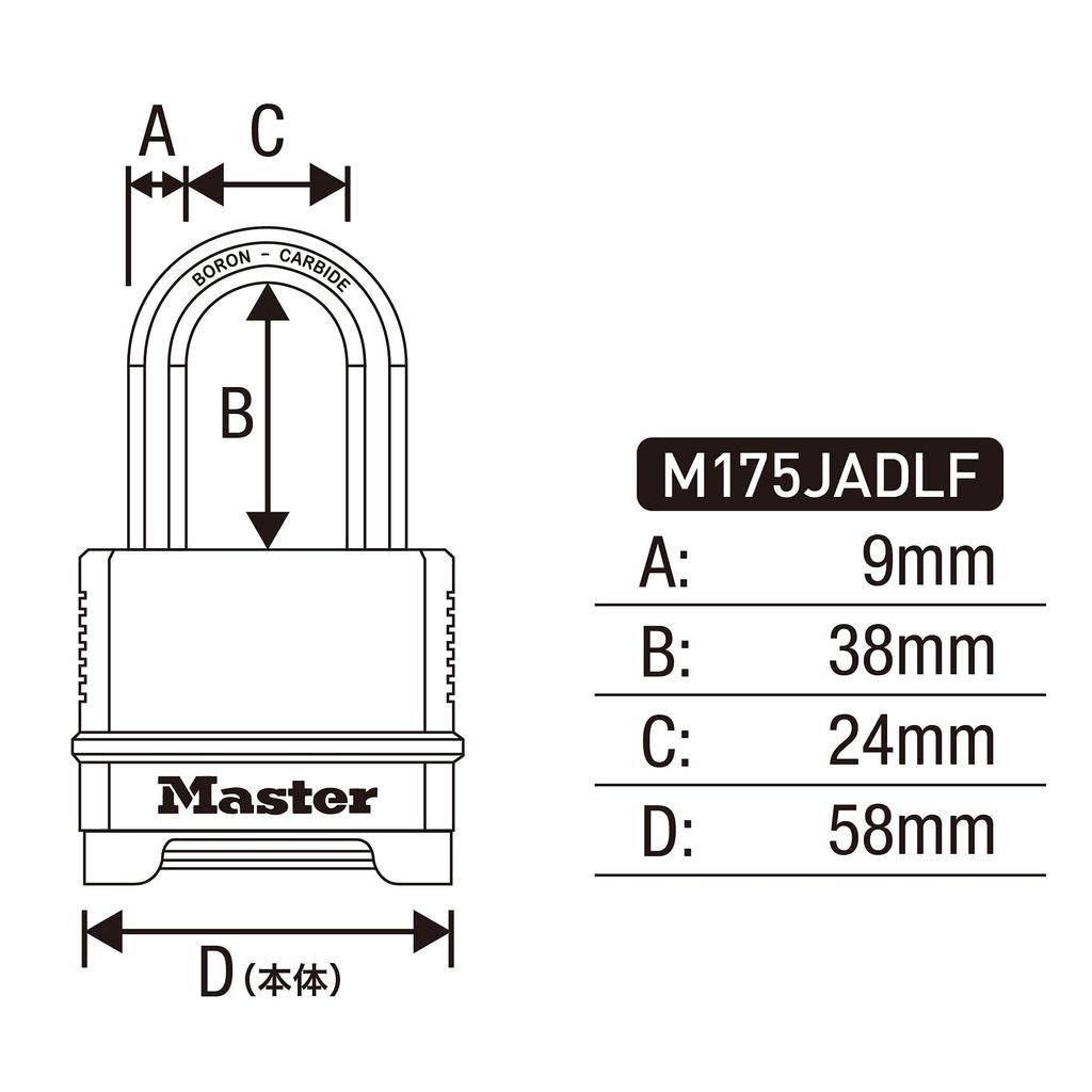 Magnum Variable Number Padlock [Professional Grade] (M175JADLF)