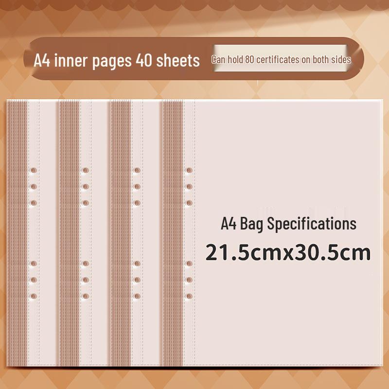 Child's Award & Art Certificate Album - A3/Boy & A4/Girl Transparent Loose-Leaf Storage
