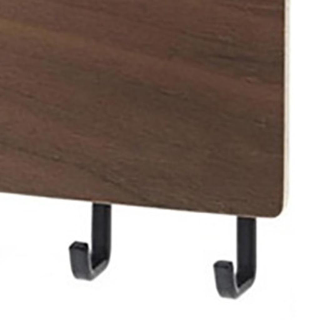 Flur Wandhalterung Holz Stanzfrei Multifunktionaler Schlüsselhalter für Tasche Hut Schal Nussbaumfarbe