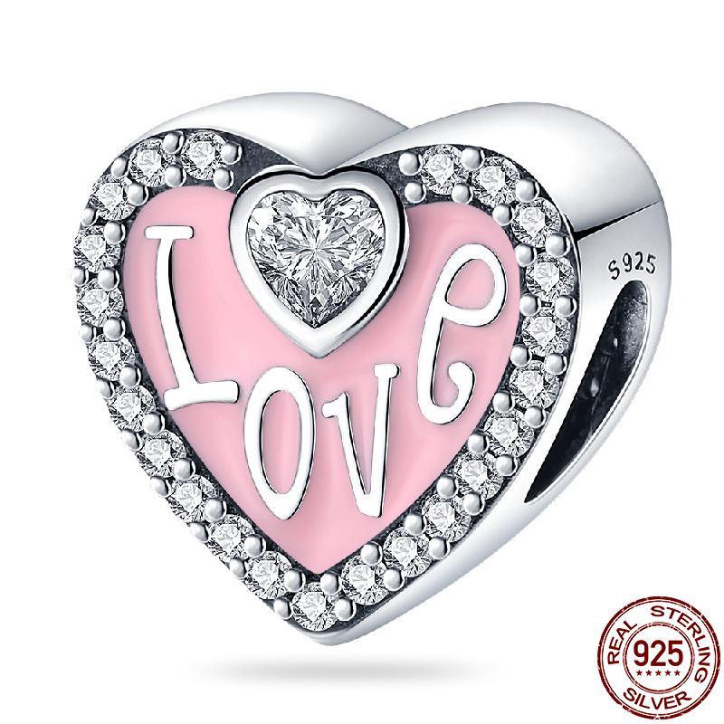 Copper Diy Beads Heart Shaped Tree Of Life Series Charm Fit Pan Original Bracelet For Women Jewelry Birthday Gift