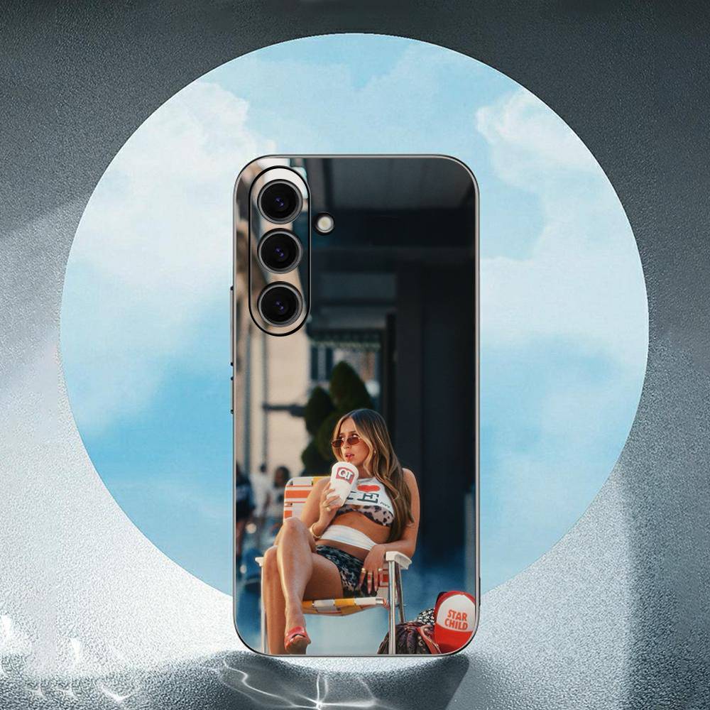 Singer T-Tate McRae Luxury Black Phone Case For Samsung Galaxy S23 S24 S25 Ultra S22 Plus S21