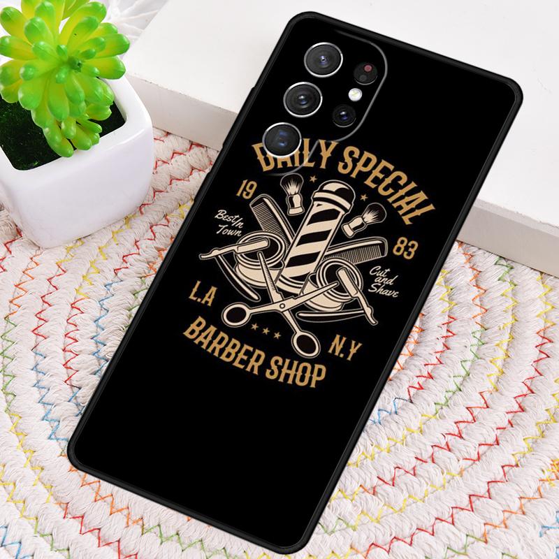 Barber Stripes Scissors Phone Case for Samsung Galaxy Note 10 Pro S26 Ultra S23 S24 FE S25 S21 S22 PLUS Shockproof Cove