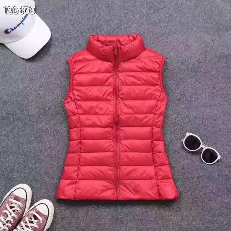2025 Women's Lightweight Slim Fit Fashion Down Vest - Thin White Duck Down Jacket