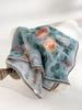 Classic retro spring new 111 mulberry silk square scarf premium light luxury national style double crepe lace silk scarf women's accessories