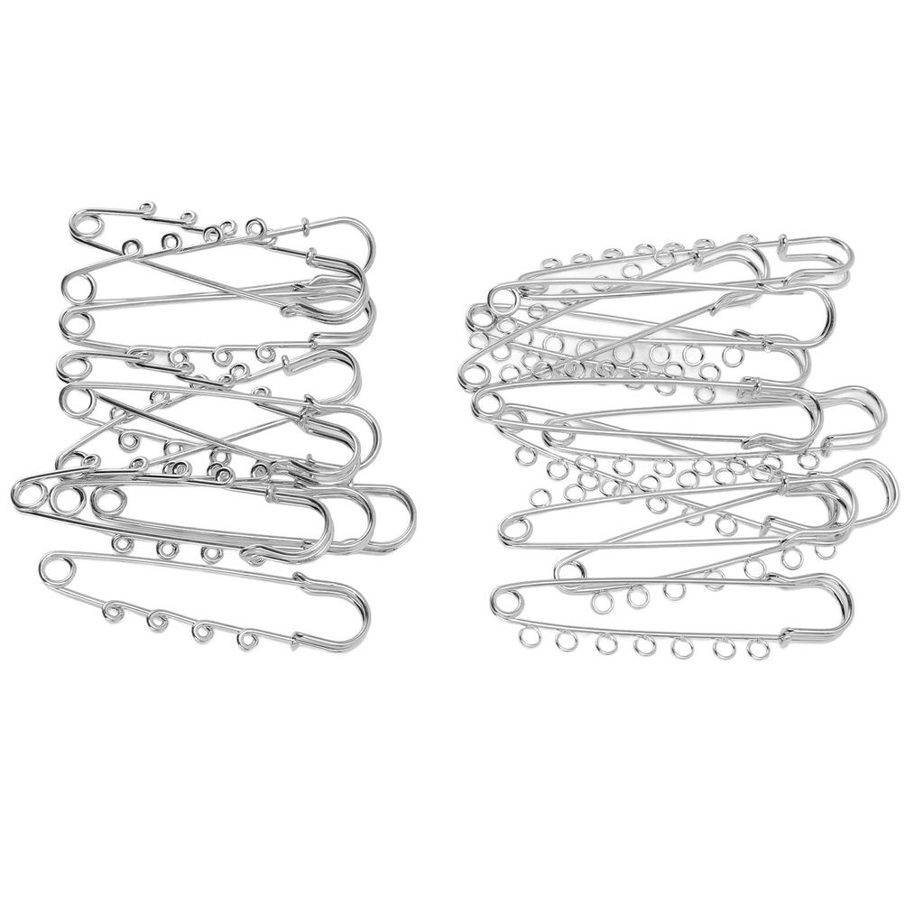 20pcs Large Safety Pins Heavy Duty 7 4 Loops Assorted Alloy Brooch Pins DIY Accessories Clothing Safety Pins for for