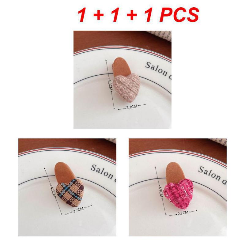 1/3/5Pcs Autumn Winter Hair Clips For Girl Woman Waterdrop Square Barrettes Solid Color Faux Fur BB Hairpins Soft Hair Accessory